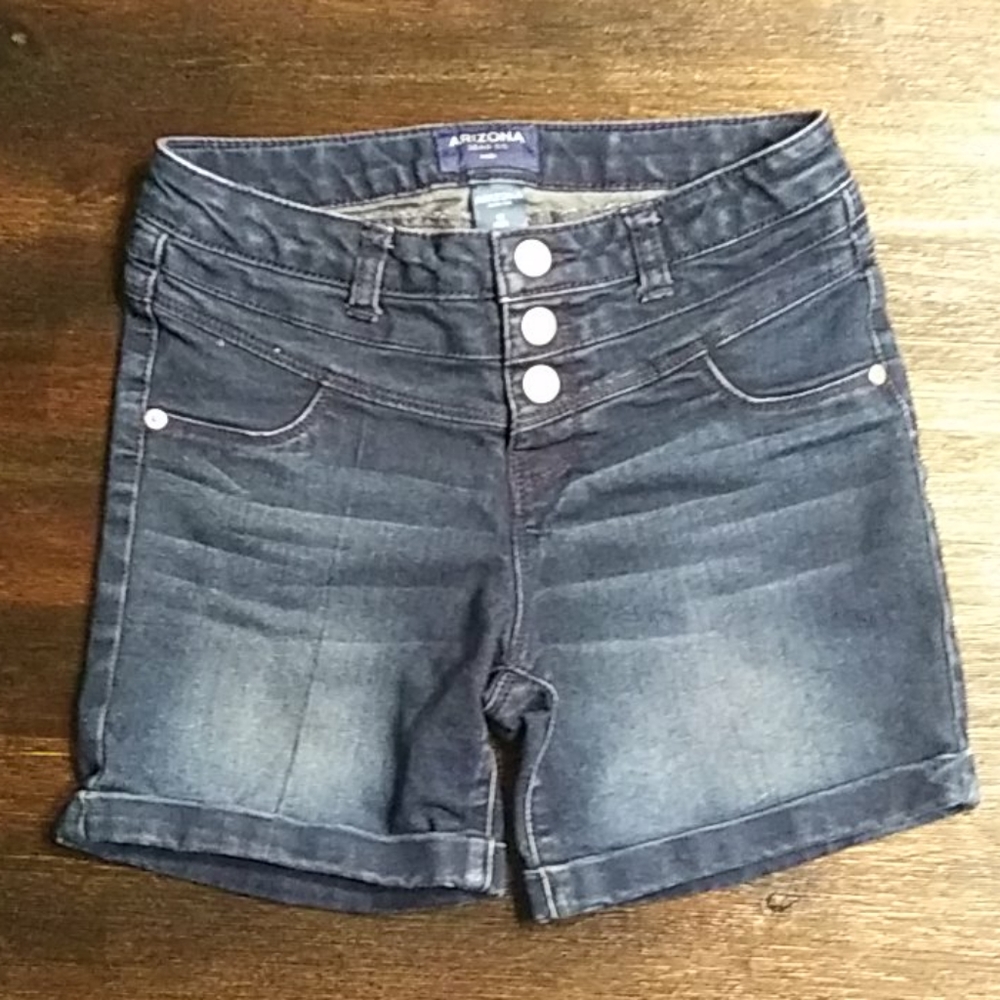 3 button Jean Shorts